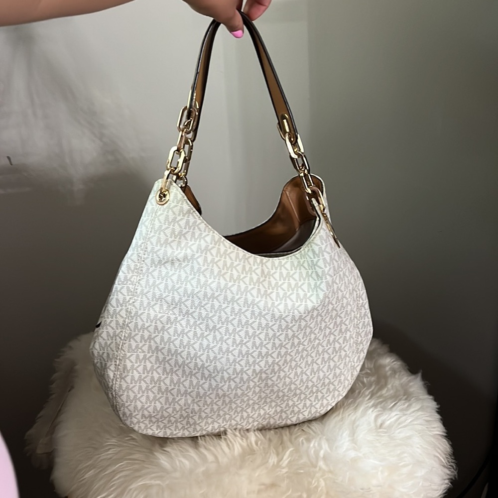 Michael Kors Fulton Vanilla Large Shoulder Tote